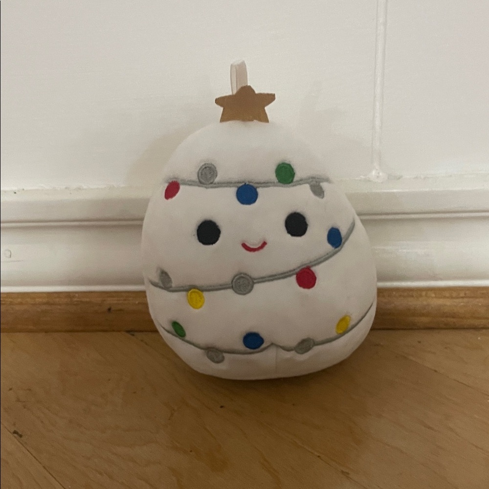 Squishmallows White Holiday Tree Plush with Multicolor Lights